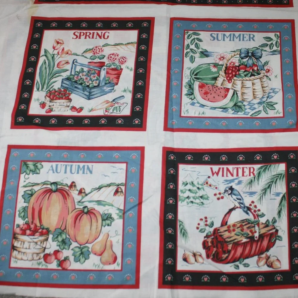 FABRIC - #1272 - Cotton - Pillow Panels Farmhouse Country 44 x 36